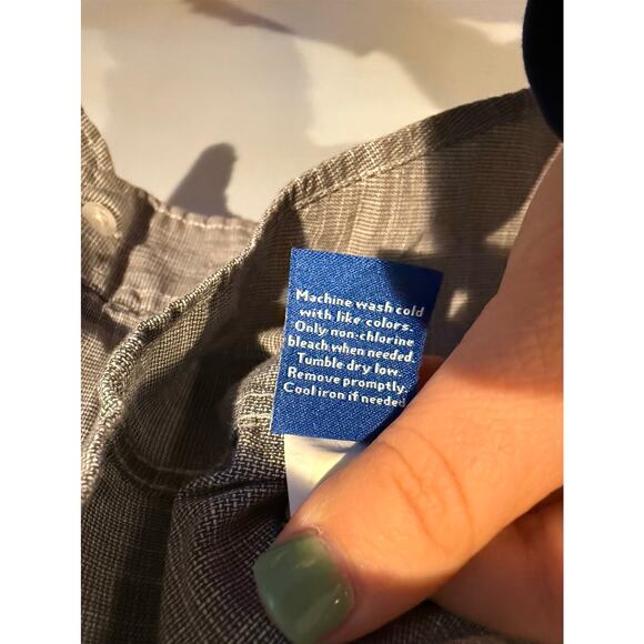 APT.9 Premier Flex Slim Fit Button-Down Shirt Gray Size M - Picture 4 of 5